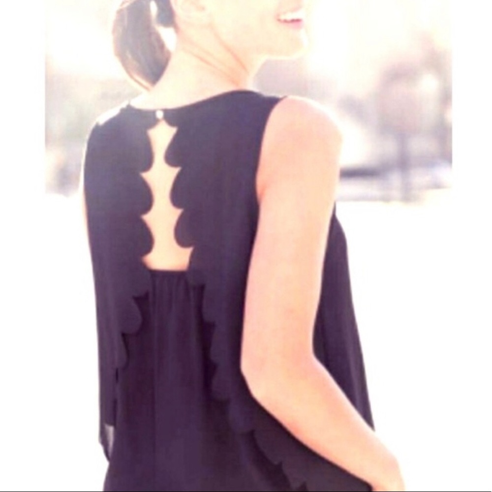 Beautiful Open Back Black Top